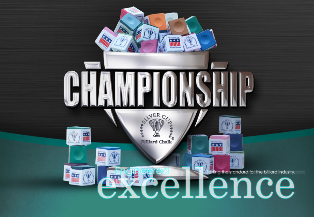 championship billiards chalk pile