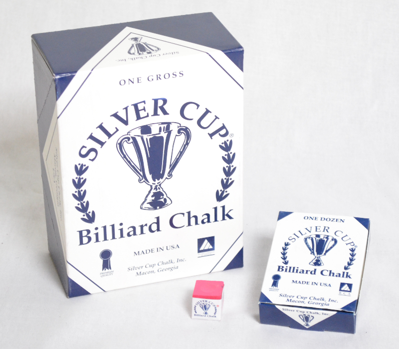 Silver Cup Billiards/Pool Cue Chalk - 1 Dozen