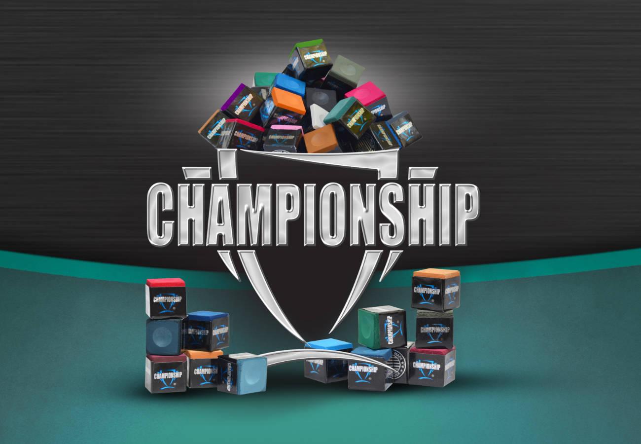 championship billiards chalk pile