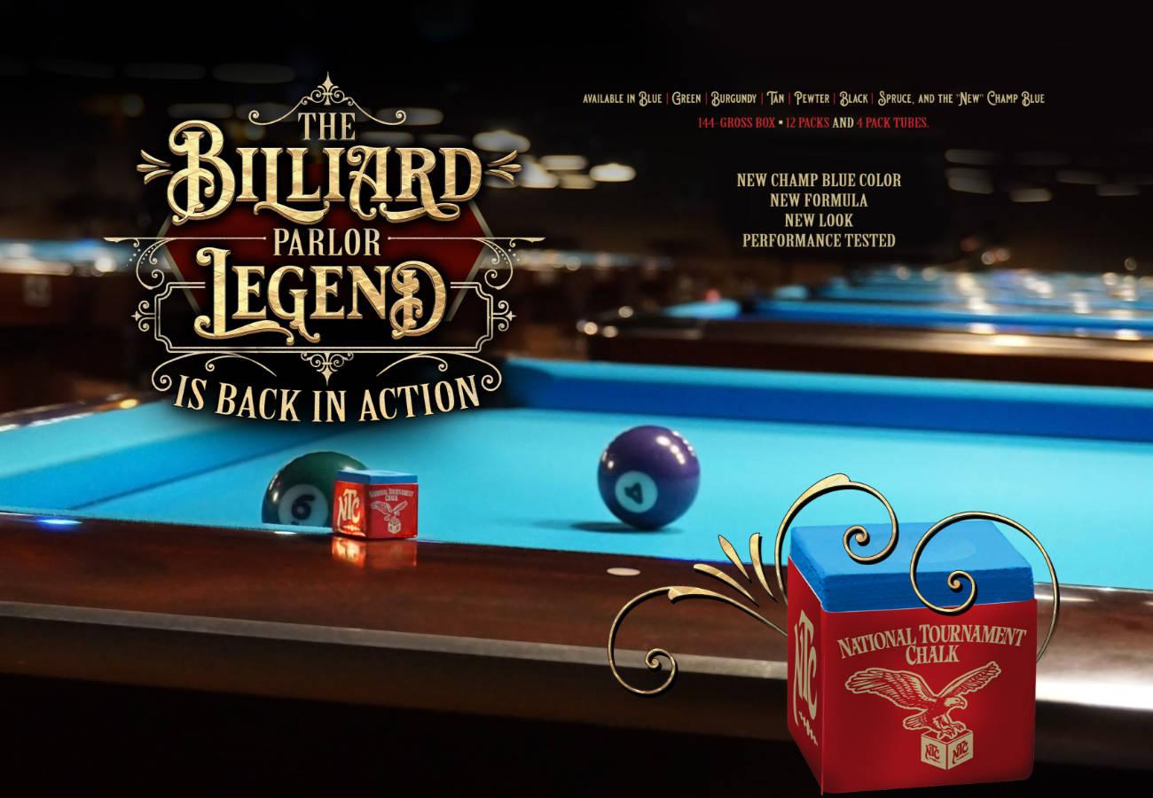 championship billiards chalk pile
