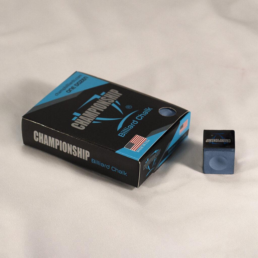 blue championship billiards chalk dozen