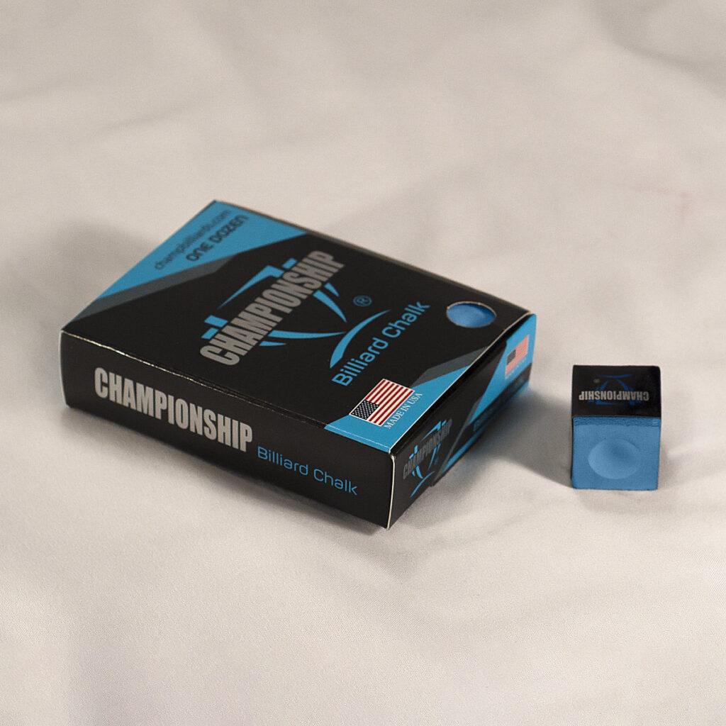 championship blue championship billiards chalk dozen