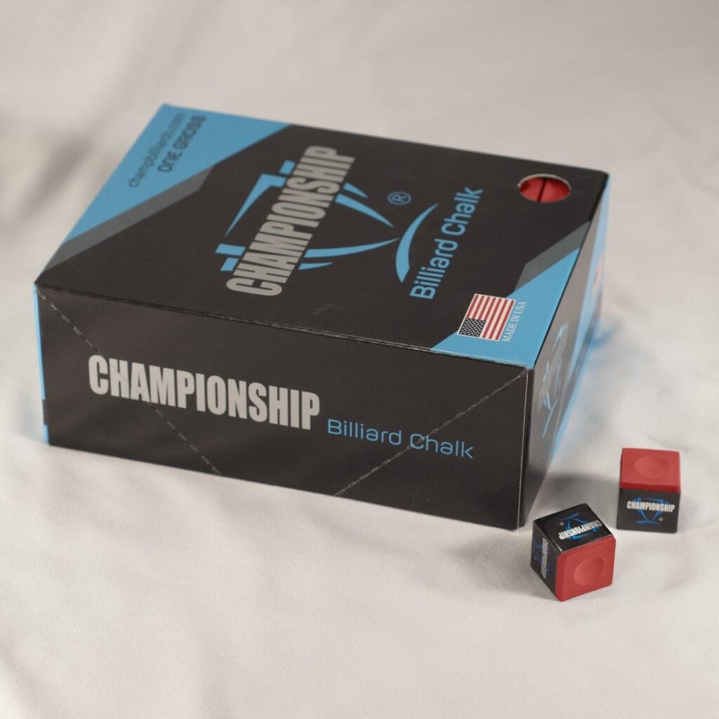 red championship billiards chalk gross