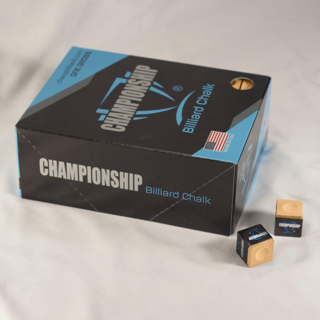 tan championship billiards chalk gross