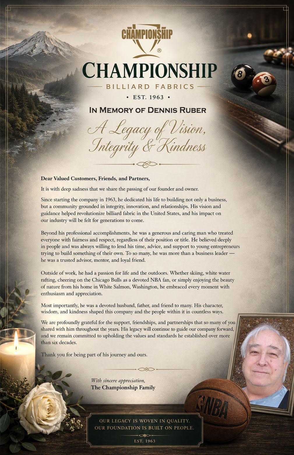 dennis in memory flyer